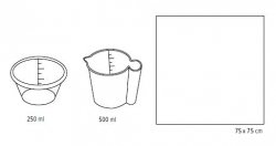Miska 250 ml + miarka 500 ml