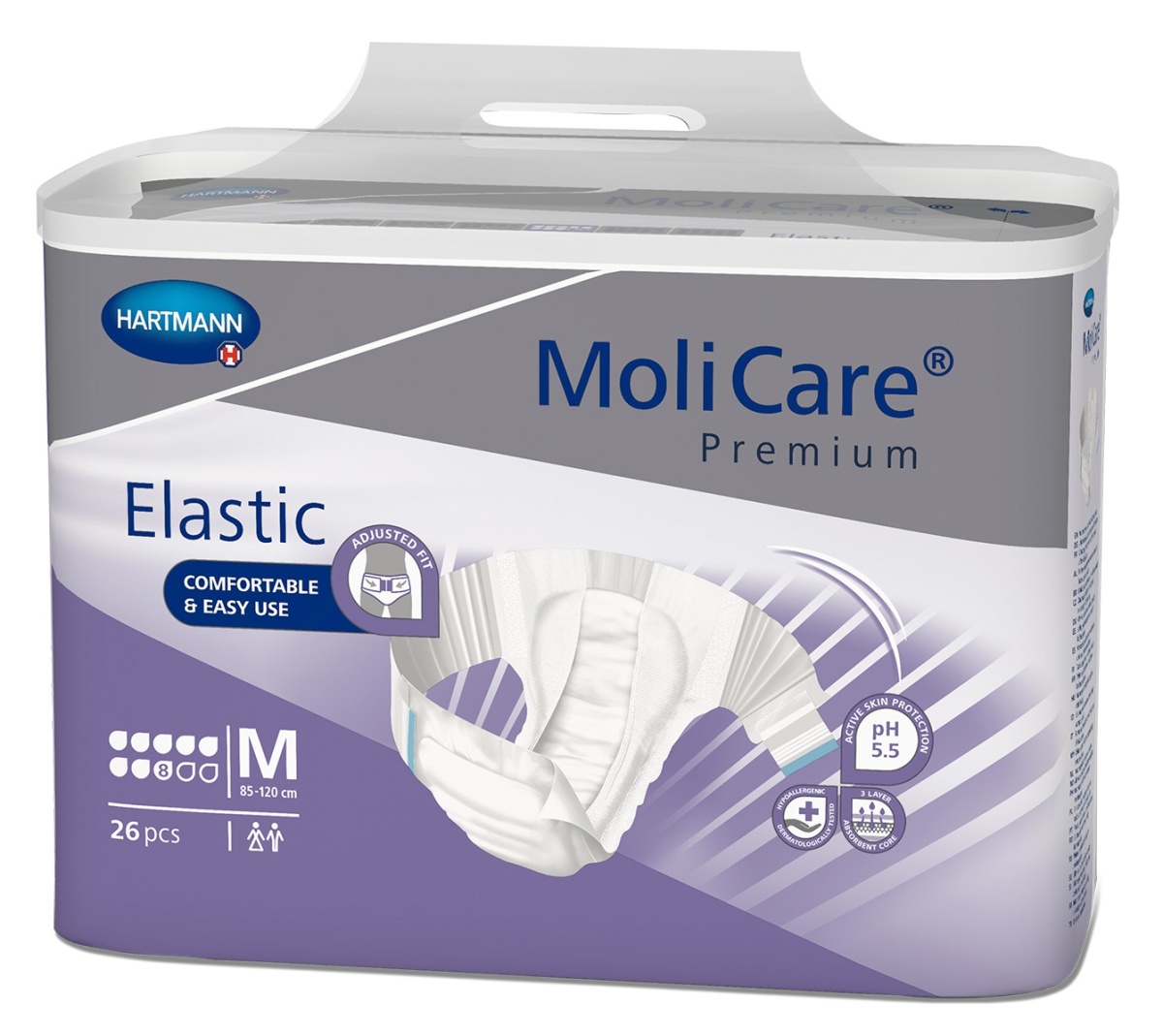 Higiena osób z problemem nietrzymania moczu - MoliCare Premium Elastic